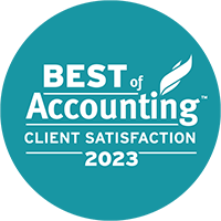 Best of Accounting Client Satisfaction Award Logo 2023