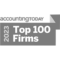 A logo that reads accountingToday top 100 firms 2023