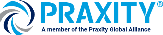 logo that reads Praxity Empowering Business Globally